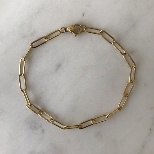 SS Paper Clip Chain Bracelet