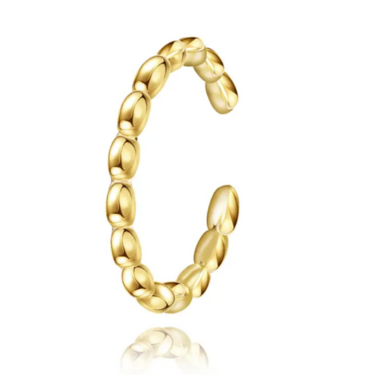 SS Bubble Gold Ring