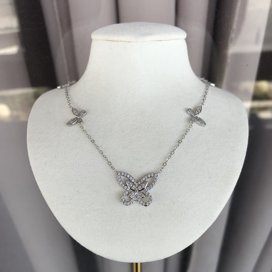 Bella Silver Butterfly Necklace